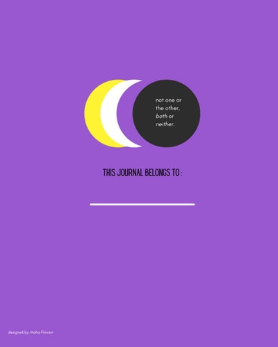 LINED JOURNAL/NOTEBOOK - Non-Binary Theme, the Pride Series 1