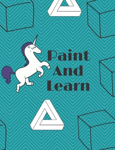 paint and learn: Excellent book for coloring and learning the names of geometric shapes for kids. 8.5"x"11