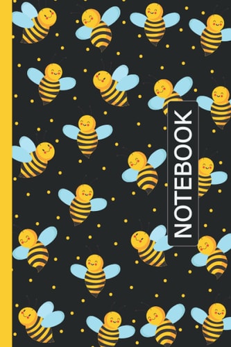 Bee Notebook: Bee Animal Lover Notebook For Men, Women, Girls, and Kids - 6 x 9 Inches - 100 Pages