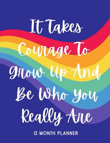 It Takes Courage 12 Month Planner (Blue)
