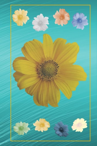 Floral Sunflower Journal: This HARDCOVER notebook is great to write ideas, notes, plans, daily reflections. Interior pages are wide ruled and embellished with smaller sunflowers.