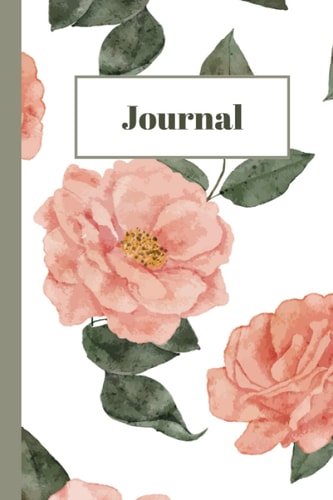 Journal: Cute Salmon roses journal Blank Lined Journal