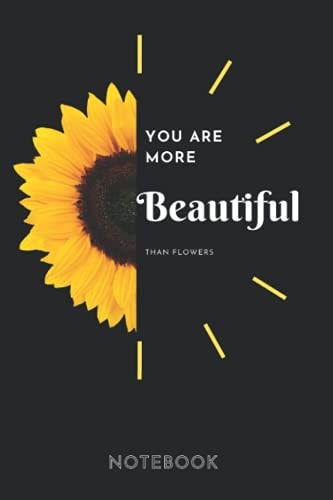 Notebook Sunflower Design, Blank Lined Notebook, Beautiful Composition Notebook Perfect for Writing Notes and Jotting Your Thoughts
