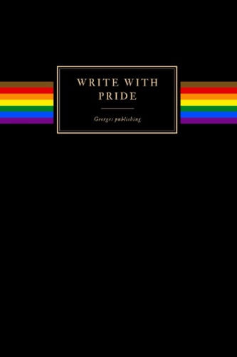 Write with Pride: college-ruled notebook | gay rainbow flag | 150 pages | medium (6" x 9") (With Pride collection: all black)