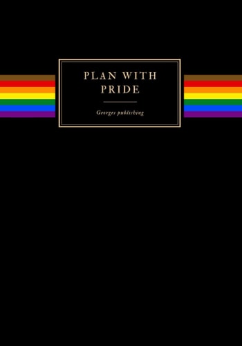 Plan with Pride: dot-grid journal | gay rainbow flag | 150 pages | 7" x 10" (With Pride collection: all black)