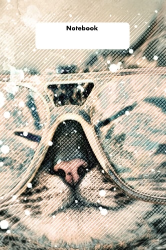 Notebook: Cat with Glasses: 6x9 inch pages, 120 Lined Pages, Writing Journal