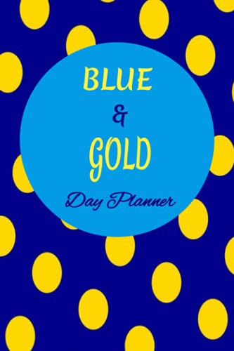 Blue & Gold Day Planner - 200 Pages of Daily Planner Sheets for Daily Use - Record Assignments, Appointments, To Do List, Meal Record, Mood Record, and MORE!