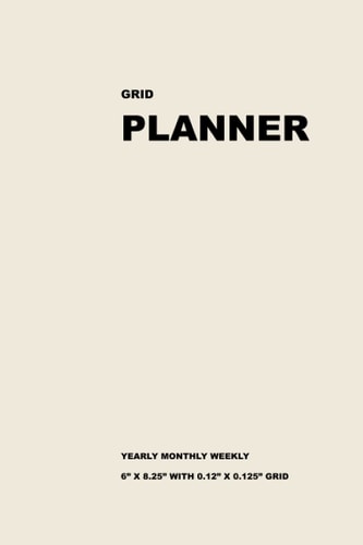 Grid Planner Yearly Monthly Weekly - in Cream