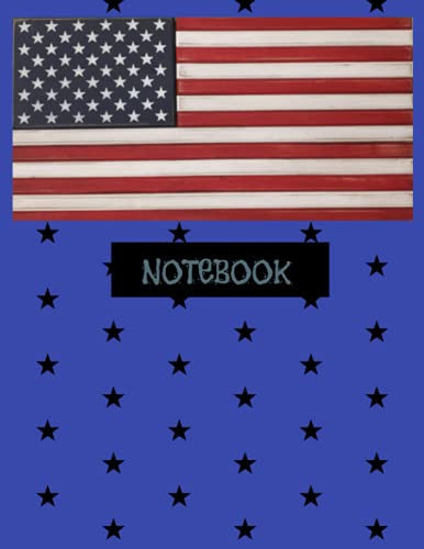 American Flag Notebook 8. 5x11 College Ruled 110 Pages