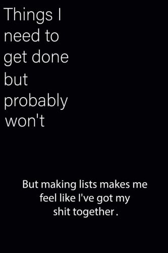 Things I Need To Get Done But Probably Won't: But Making Lists Makes Me Feel Like I've Got My Shit Together,Journal Notebook,perfect gift,Funny Gag ... Journal For Co-workers, Friends and Family