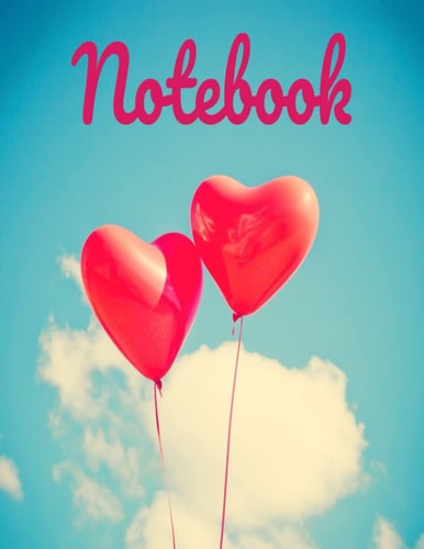 Notebook: Red Hearts Journal Notebook 8.5"X11"
