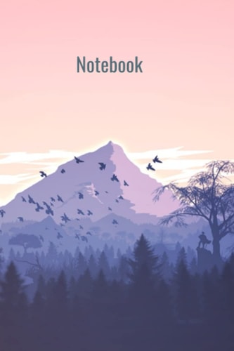 Notebook: Purple Mountain Majesties, College Ruled, Blank Lined Notebook, 120 Pages, Perfect for Writing Notes, Journaling