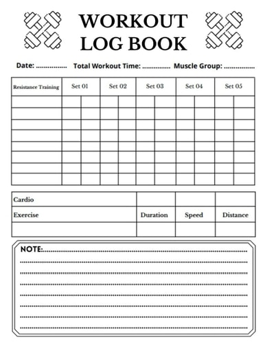 Workout Log Book: Workout Planner for Personal Training, Weight Lifting, Cardio and Notes | Bodybuilding Journal, Exercise Calendar to Stay Fit | Exercise Journal for Men and Women