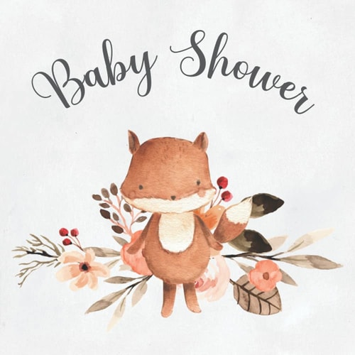 Baby Shower: Guest Book Fox Woodland Theme. Boho Party For Baby Girl and Baby Boy