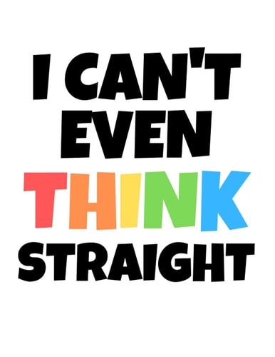 I Can't Even Think Straight: 110 Blank Dotted Pages, Perfect for Bullet Journaling, 8.5" x 11", Dot Grid Notebook, Thoughtful Gift Idea, Rainbow Theme