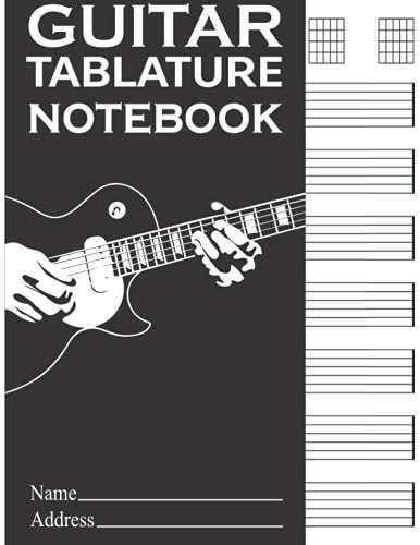Guitar Tablature Notebook Guitar Chord, Standard Staff and Tablature