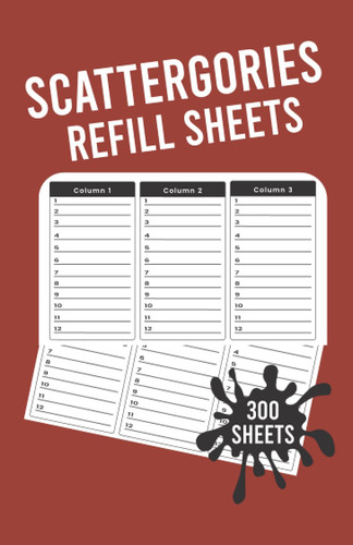 Scattergories Refill Sheets 300 Sheets Scattergories Lists, Scattergories, Family Party Games (5. 06x7. 81 Inch)