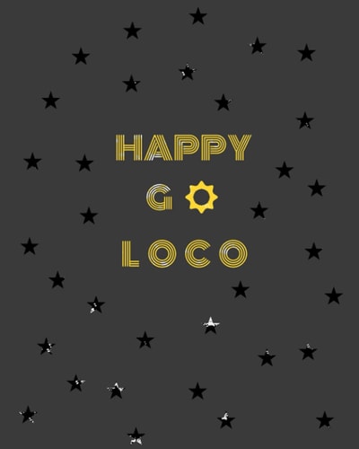 Notebook: Happy Go Loco - 120 Pages - College Ruled Notebook: Everyday Notebook / Diary / Journal