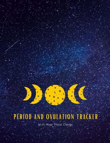 Period and Ovulation Tracker With Moon Cycle Calendar For Jul 2021 to Jun 2022: Menstrual Cycle Ovulation Calendar Diary For 12 Months With Moon Phase Calendar and Lunar Menstrual Journal