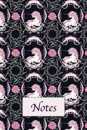 Notes: Vintage Inspired Unicorn Fantasy Notebook