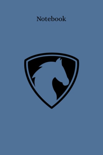 Horse Shield Emblem Notebook: Wide Ruled Notebook