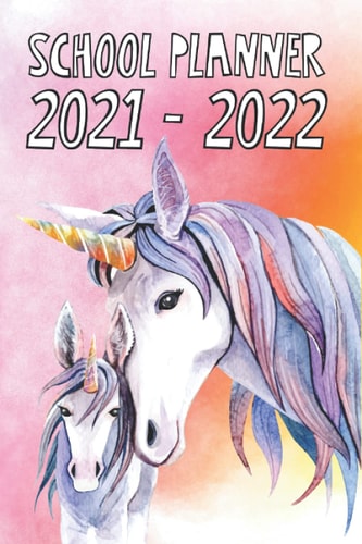 SCHOOL PLANNER UNICORN: Student Planner - Daily Planner - 2 days per page