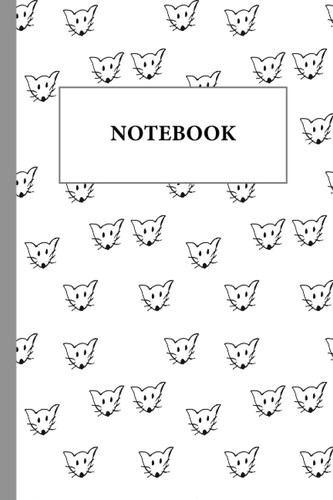 Notebook: Black and White Cartoonized Dog Notebook - Blanked Lined Journal