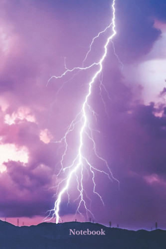 Notebook: Lightning and Cloud – Gorgeous Journal – Lined notebook – 108 pages – 6 x 9 in – Gift ideas – Beautiful photo