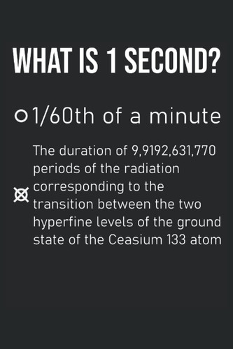 What Is 1 Second - Physics Teacher's Notebook: DIN A5 (6x9) notebook for physicists and physics students with 120 lined pages and days of the week for the diary