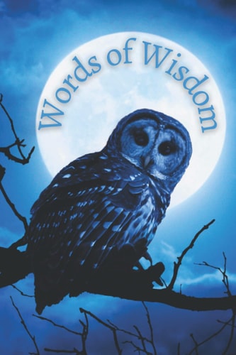 Words of Wisdom Journal Notebook Diary Lined 120 Page 6x9” Gift Girls Women’s Witch Moon Goddess Nature Tree Owl By Terri Foss
