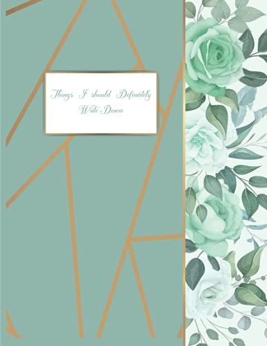 Foliage and gold patterned 'Things I should definitely write down' Note book