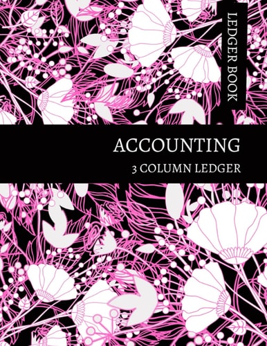 Accounting 3 Column Ledger: 8x11" Book