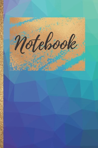 Notebook: Notebook geometric with gold accents