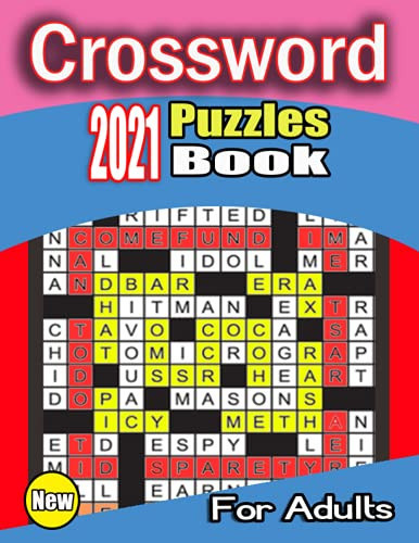 Crossword 2021 Puzzles Book for Adults Large Print Crossword Puzzle Brain Game for Adults Activity Book with Senior