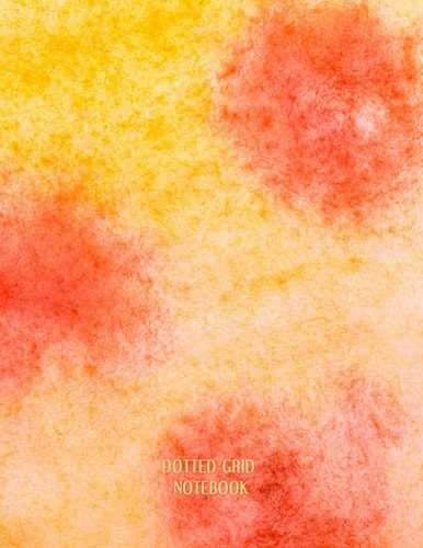 Dotted Grid Notebook: Dot Grid Notebook 8.5x11 Large || 120 pages - Fire Bursts