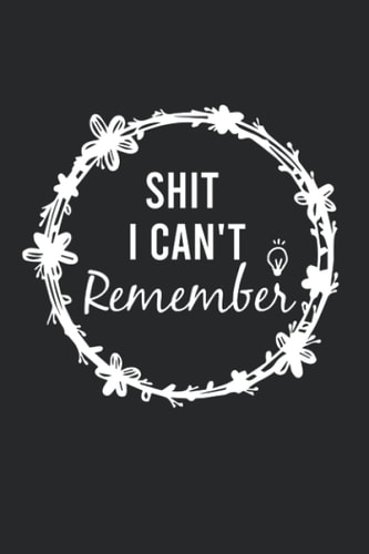 Shit I Can't Remember: journal Organizer, Log Book & Notebook for Passwords and Ideas , notebook 6x9 inches , 120 pages