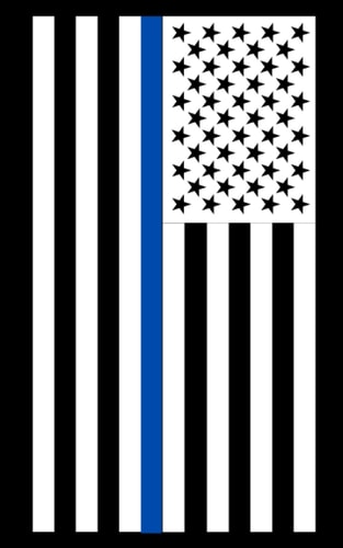 Thin Blue Line Notebook- Cop/Police Line of Duty Notebook- 5x8 inches - 67 pages (Police, Cop, Deputy, Line of Duty Notebooks)