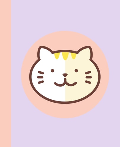 College Ruled Composition Notebook: Cute Cat Teen Girls, Lined Book for Writing