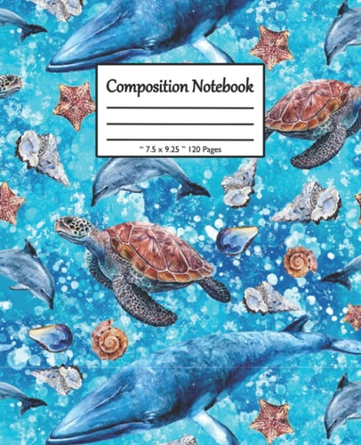 Fishes Composition Notebook: Size 7.5 x 9.25 | 120 Pages | Fishes, Wide Blank Lined Workbook for Teens Kids Students Girls for Home School College for ... Notes | Perfect As Gifts For Fishes Lovers.