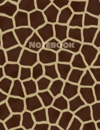 Notebook: Giraffe Print Composition Notebook - College Ruled 110 Pages - Large 8.5 x 11