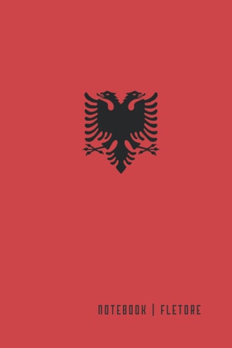Albania Flag Notebook, Travel Journal, Lined 50 Pages 6x9: Soft-Touch Matte Cover