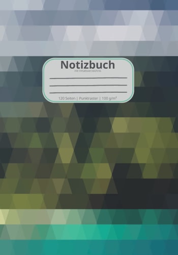 Notizbuch Mit Inhaltsverzeichnis | Gepunktet | 7 X 10 | B5 | 100g/m2