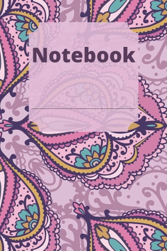 Notebook with floral cover: Cute floral designed lined paperback notebook with 120 pages