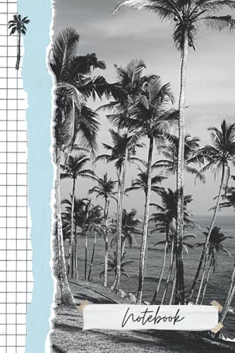 Notebook: 120 paged lined and gird Beach Front Design Notebook Journal