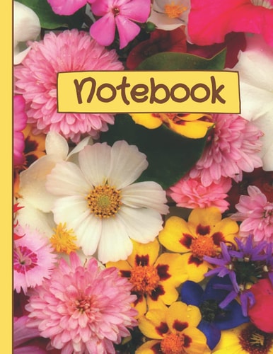 Floral notebook: Pink&yellow 100 pages journal, notepad, womens gift