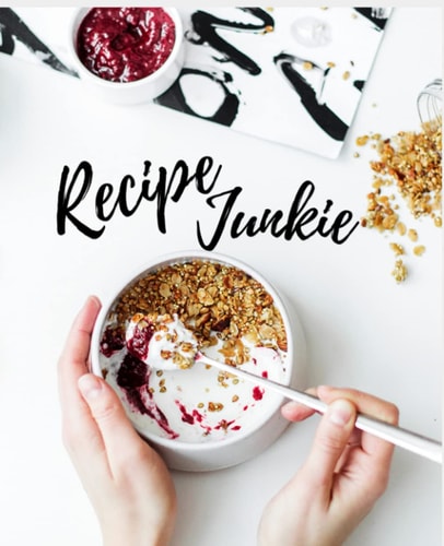 Recipe Junkie: Blank Recipe Book: Collect Your Favorite Recipes 7.5 x 9.25 (100 Recipe Journal): Blank Recipe Book To Write In