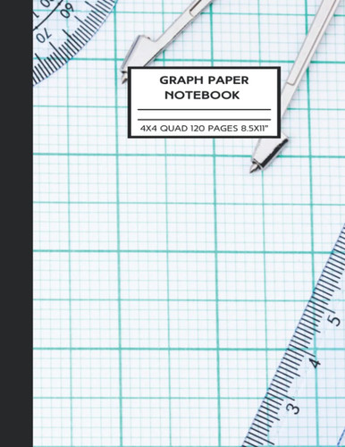 Graph Notebook 4x4 Quad Ruled 5 Squares per inch: Grid Paper Notebook | 120 Sheets| Large 8.5x11”| Graph Paper Notebook | Math Graph Notebook