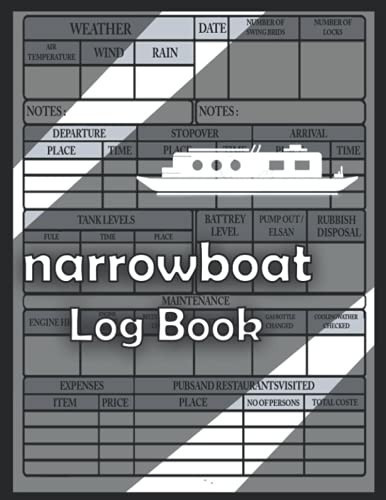 narrowboat log book: Journal log book to Record Boat and Trip Information & Trip Log and Passenger & Boat and Ship's,Nautical Logbook & Boat Maintenance LogBook v1