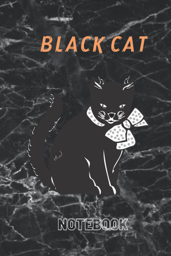 Black cat notebook: For cat lovers journal 50 peper 6×9inch
