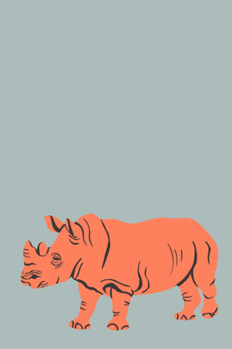rhino aesthetic notebook 120-page college rule 9x6